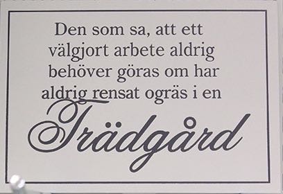 trädgårdsskylt